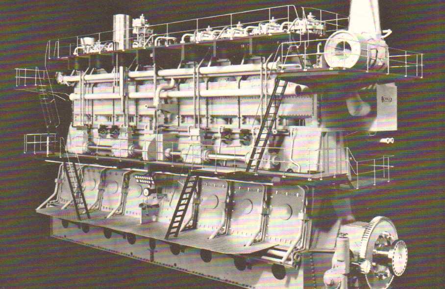 Sulzer diesel engine  ca 1969